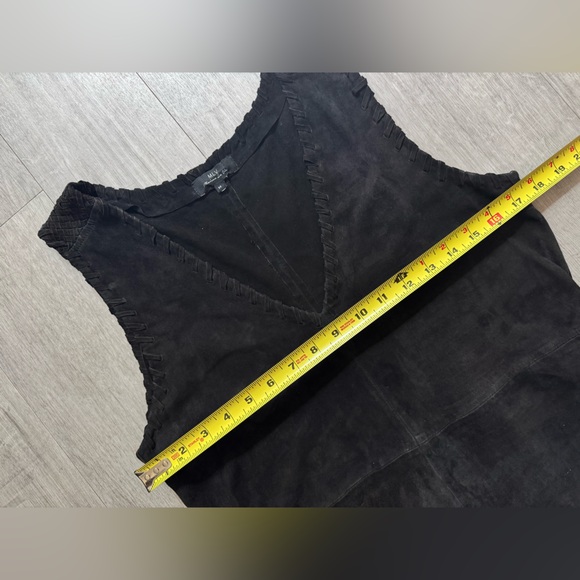 MLV Mayren Lee VirayxRevolve 100%Goat Suede genuine leather Black Dress - Size M - Picture 5 of 9